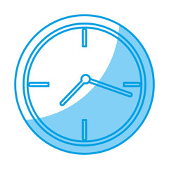 clock icon over white background. vector illustration