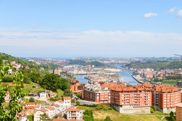 Obraz premium panoramic views to Bilbao neighborhood, Spain