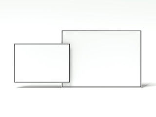 Blank picture frames. 3d rendering