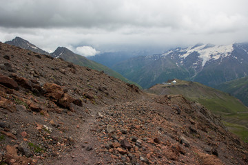 Walking of the mountains of the Elbrus region