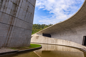 Xiangshan Visitor Center scenery at Sun Moon Lake in Nantou, Taiwan, Asia.