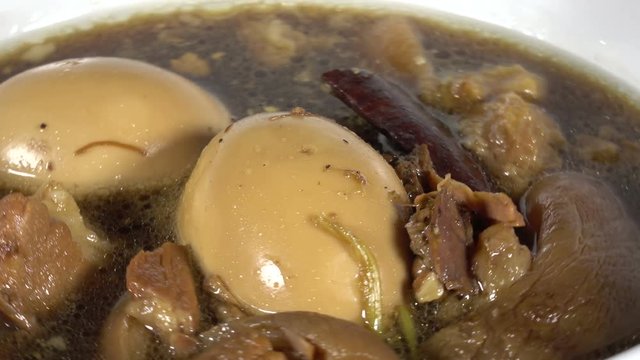 Stewed Pork and Egg with Five Spices,(Kai Pa Lo) In Rotation show  for food thailand