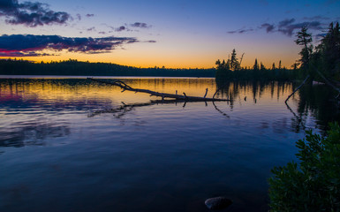 dusk on sawbill lake, bwcaw
