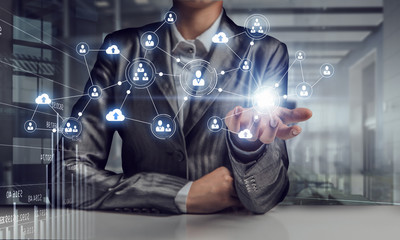 Wireless connection futuristic concept