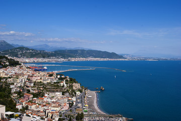 Fototapeta na wymiar Landscape Vietri sul Mare, by Amalfi Coast, Italy