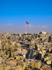 giant Jordan flag at Amman,perspective.