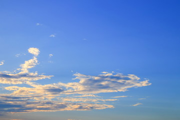 blue sky vivid with the cloud art of nature beautiful in  evening and copy space for add text