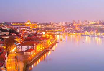 Fototapeta na wymiar Beautiful Porto at twilight, Portugal