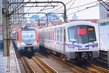 Shanghai underground trains. China © joyt