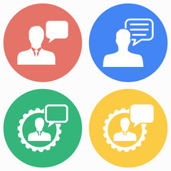 Management consulting icon set.