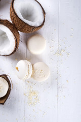Obraz na płótnie Canvas Sweet Coconut macaroons