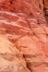 Red cliff detail in Varkala India
