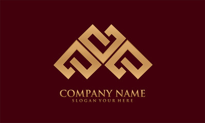 Obraz premium v abstract triangle connection logo