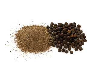 black pepper isolated on white background