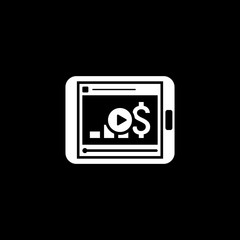 Video Lessons Icon. Business Concept. Flat Design.