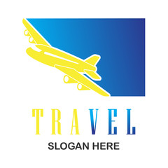 air plane logo, travel world logo with text space for your slogan / tag line, vector illustration