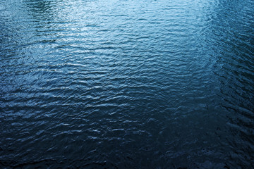 Blue river water surface, aerial view - Powered by Adobe