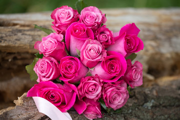 Pink bride's bouquet