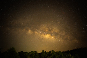 Obraz na płótnie Canvas Beautiful Star field at night, Milky way and galaxy