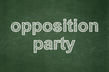 Obraz premium Political concept: Opposition Party on chalkboard background