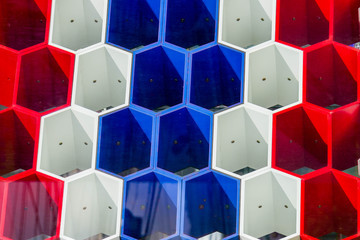 hexagon color plastic for decoration