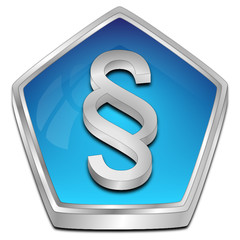 Law paragraph button - 3D illustration