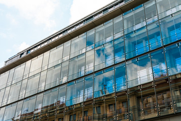 Fototapeta premium glass facade of finance building