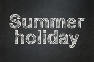 Fototapeta na wymiar Travel concept: Summer Holiday on chalkboard background
