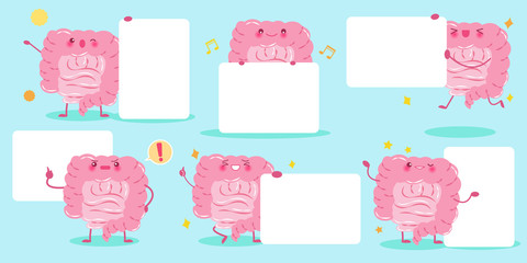 cute cartoon intestine