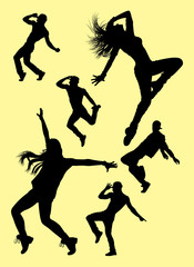 Fototapeta na wymiar Dance silhouette set. Good use for symbol, logo, web icon, mascot, sign, or any design you want.