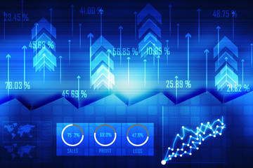 Stock market online business concept. business Graph 