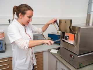 Putting a prepared Muffle in an Oven