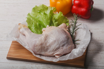 Raw chicken legs
