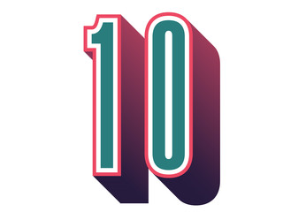 10th celebration event number for poster or invitation