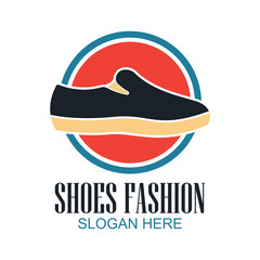 shoes store, shoes shop logo with text space for your slogan / tag line for fashion business. vector illustration
