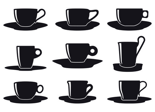 Coffee Cup Set Silhouette