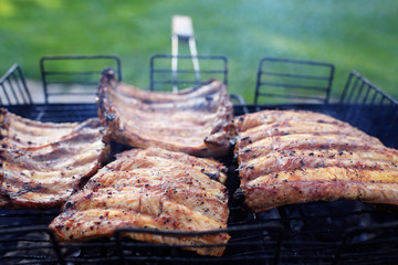 meat on the grill BBQ grilled rib
