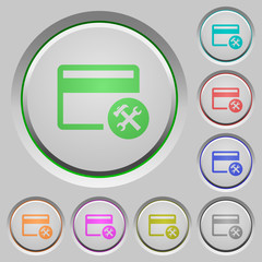 Credit card tools push buttons