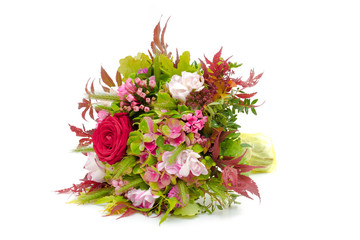 Bouquet made of red rose isolated ona white background