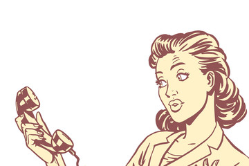 Surprised woman with phone, isolated background