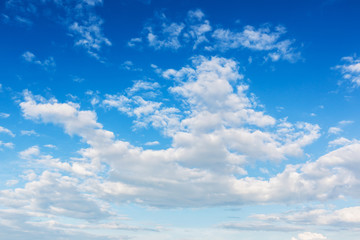 soft focus blue sky and clouds view, natural background