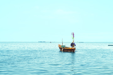 Fishing boat in the sea.