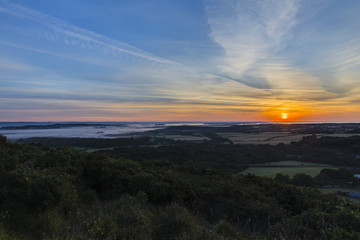 Sunrise over the Dorset countryside