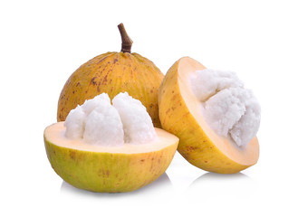 santol fruit isolated on white background