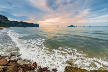 Overcast skies and calm Andaman Sea, Thailand