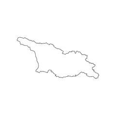 Georgia map silhouette