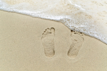 Footprint on the sand