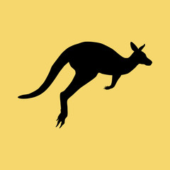 Kangaroo silhouette illustration