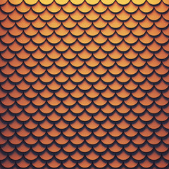 Volumetric geometric background of metal scales. 3D rendering