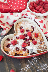 Auflauf mit Himbeeren